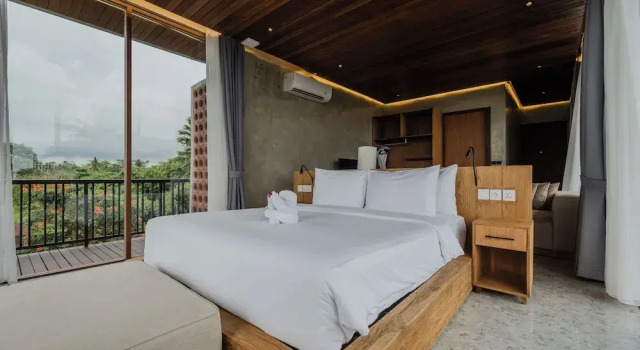 Люкс с балконом и с красивым видом из окна Lawangkala Resort Ubud