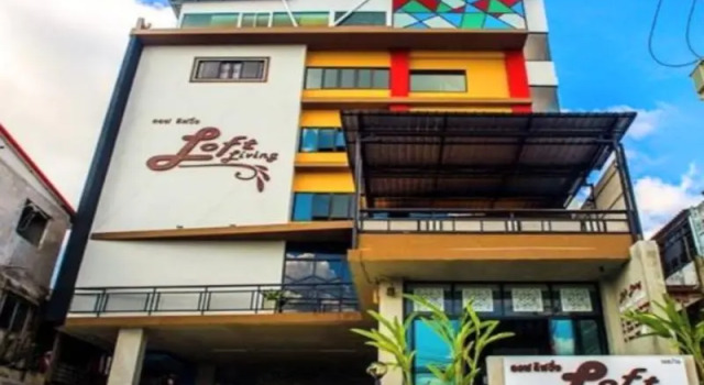 Кровать в общем номере Loft Living Khonkaen