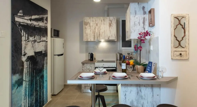 Апартаменты c 1 комнатой с балконом Blue Ark Stylish Athens