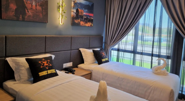 O podwyższonym standardzie dwuosobowy pokój Zone Hotel Ipoh