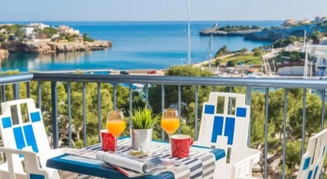 Апартаменты Meerblick Apartment 2 -Hafen Porto Cristo 120 m zum Strand