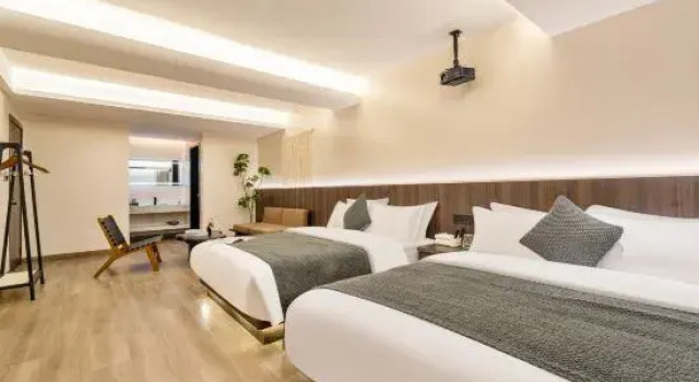 Люкс Deluxe Hengshan Lingshanqi Two-Building Suite Homestay (Nanyue Great Temple Scenic Area)