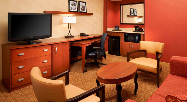 Четырёхместный люкс c 1 комнатой с видом на внутренний двор Courtyard by Marriott Chicago Naperville
