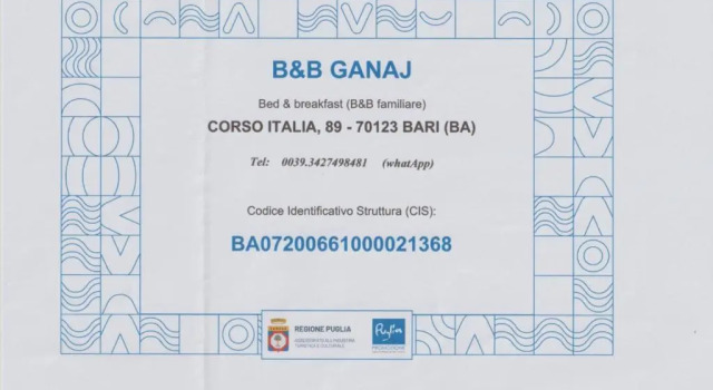 Номер Economy B&B GANAJ La terrazza di Ganaj BARI