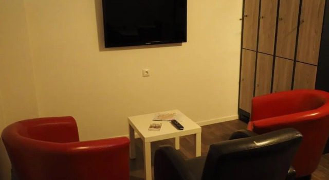 Кровать в общем номере Hotel t Anker
