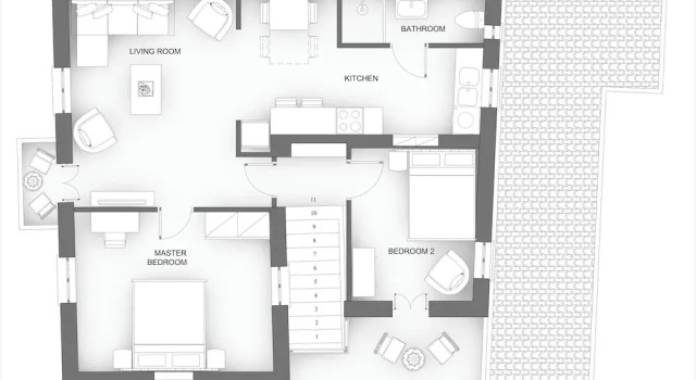 Апартаменты Deluxe с 2 комнатами City Cottage - Kalamata Villas