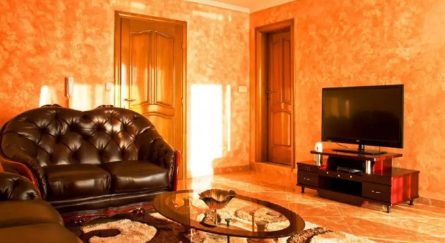 Семейная студия с балконом и с видом на море Villa M