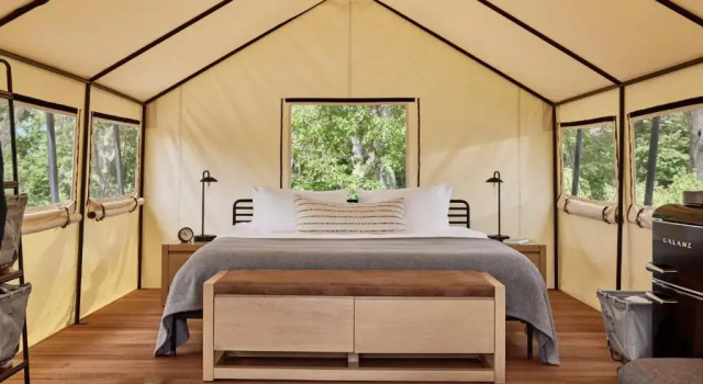 Трёхместный номер Deluxe AutoCamp Catskills