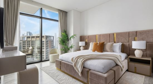 Люкс Executive Modern 1BR Apartment with Burj Khalifa View