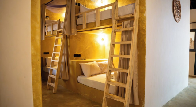 Кровать в общем номере Hostel 197