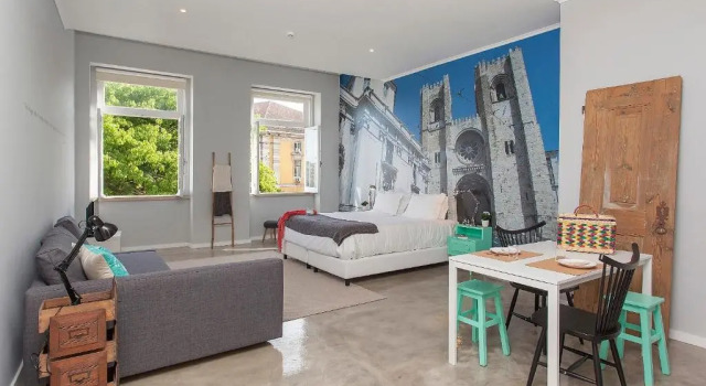 Семейный люкс с видом на реку Emporium Lisbon Suites