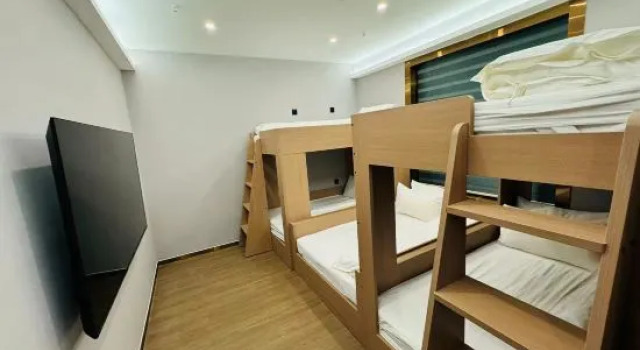 Кровать в общем номере TK e-sports Theme Hotel (Shuangqiao Metro Station, Beijing Communication University)