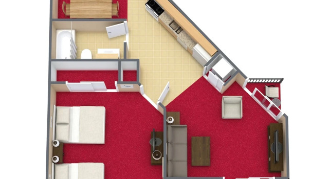 Номер Standard c 1 комнатой с балконом и с видом на океан Bay View Resort Myrtle Beach