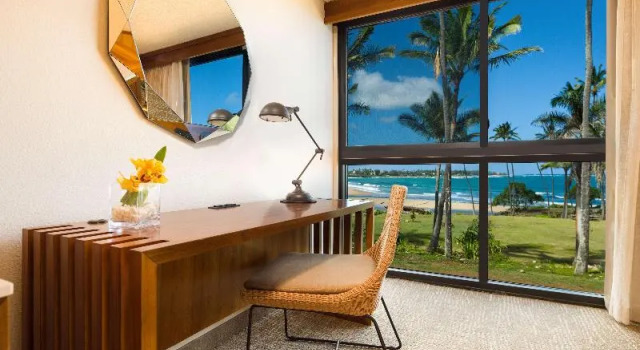 Четырёхместный номер Standard с балконом и с видом на океан Hilton Garden Inn Kauai Wailua Bay, HI