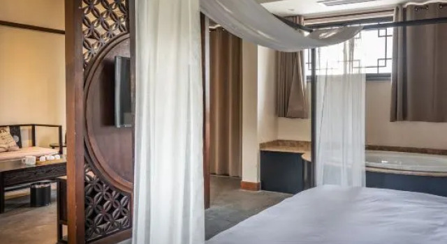 Двухместный люкс Tingjian Musu Private Soup Design Homestay - South Gate of Wuzhen Xizha Scenic Area