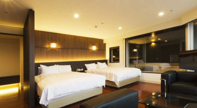 Номер Deluxe с видом на океан Kannawa Onsen Hotel Sansuikan
