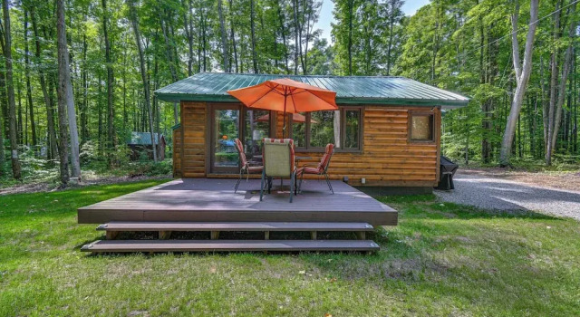 Коттедж Cabin 600' to Manistee Lake Private Shared Access