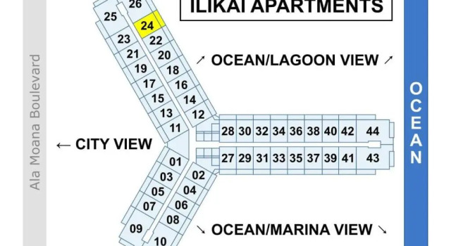 Апартаменты Ilikai #724