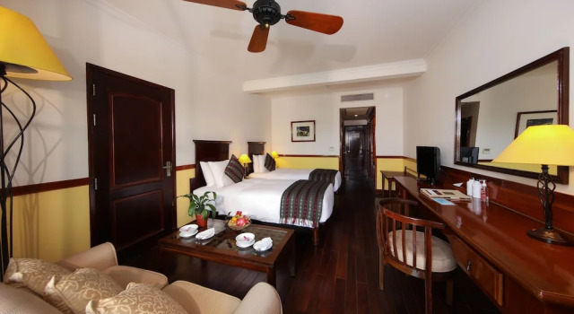 Двухместный номер Deluxe с балконом и с видом на бассейн Victoria Can Tho Resort