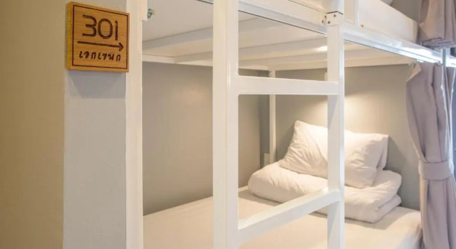 Кровать в общем номере Ekanake hostel