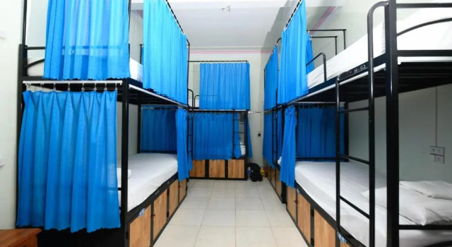 Кровать в общем номере Tam Coc Melody Homestay