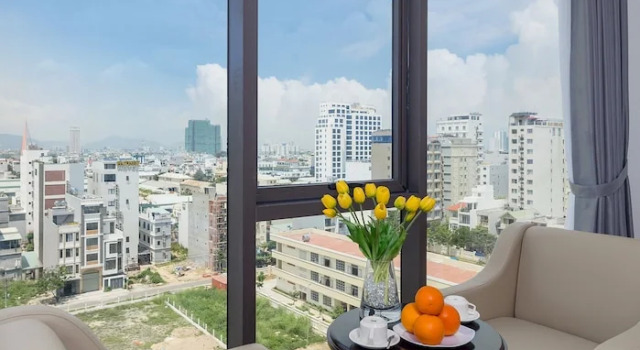 Трёхместный номер Deluxe с видом на город Golden Line Hotel Danang