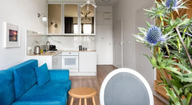 Апартаменты c 1 комнатой с видом на город apartamenty-wroc Księcia Witolda by the River