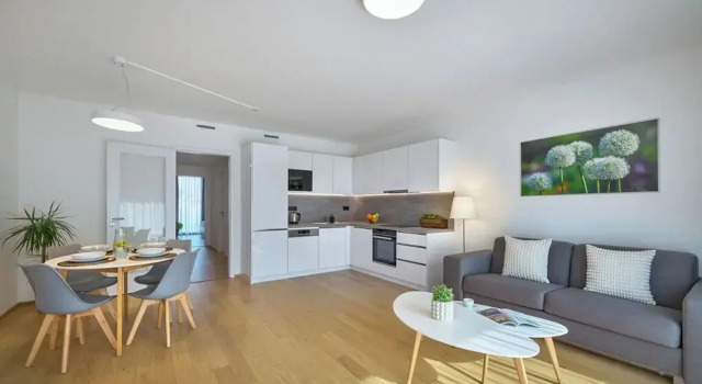 Appartamento familiare 2 camere con balcone e con vista sul cortile DownTown Suites Andel