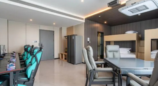 Кровать в общем номере Anjing Intelligent Hotel (Hebi Demonstration Zone)