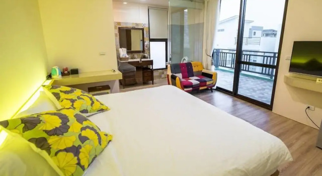 1 makuuhuone Deluxe Kahden hengen huone parvekkeella ING Spa B&B - PengHu