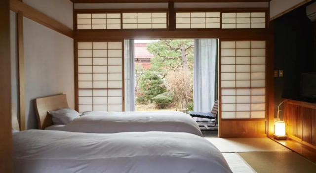 Номер Standard с видом на сад Takamiya Ryokan Sagiya Sansorai