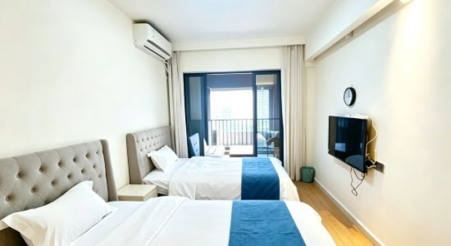 Семейный люкс c 1 комнатой с балконом и с видом на море Xiyue Lijing Resort Apartment (Shanwei Poly Jinchowan Branch)