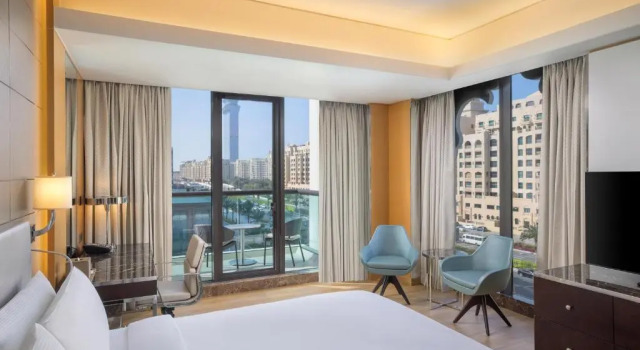 Двухместный номер Угловой гостевой с балконом Hilton Dubai Palm Jumeirah