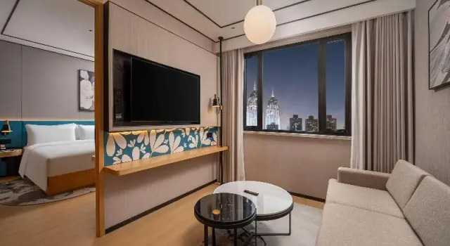 Двухместный люкс Deluxe Hilton Garden Inn Shanghai Caoyang