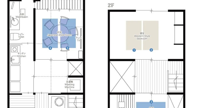 Коттедж с 2 комнатами с видом на сад Anzu an Machiya House