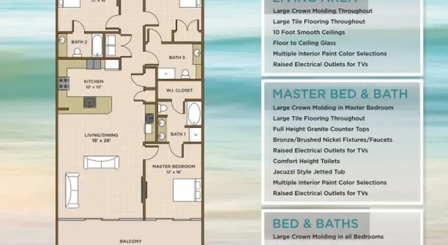 Номер Standard Phoenix Gulf Towers 1507 3 Bedroom Condo