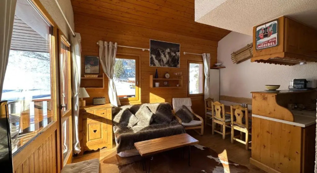 Duplex - Plein sud - Pied des pistes - 50m2 - Mottaret, Забронировать Апартаменты/квартира Мерибель-ле-Альё Лез-Аллю, рядом с Гондольный подъемник Платьер