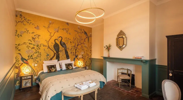 Deluxe double chambre Vue sur les terres Manoir de Laroque Delprat