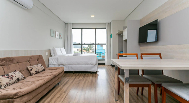 Studio Moderno Em Condomínio Com Piscina #ia12
