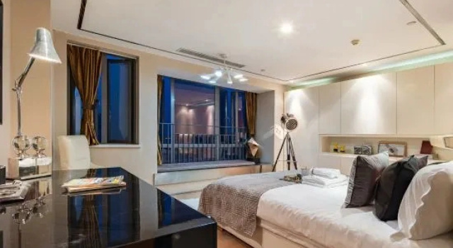 Люкс с 4 комнатами с видом на город Chengdu Yueyi Suites Apartment