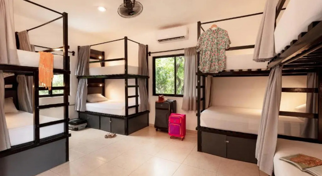 Кровать в общем номере (женский номер) Che Tulum Hostel & Bar Adults Only