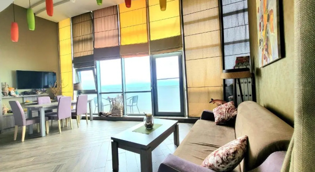 2 levels penthouse with a SUNSET SEA VIEW! Balcony and window 8x4m!, Book Apartment Batumi 