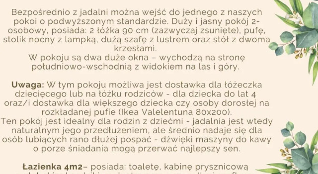 Standard Doppel Zimmer Willa JODŁA Wisła