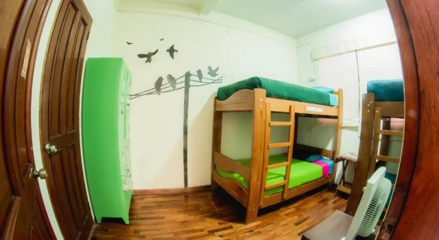 Кровать в общем номере Dragonfly Hostels Miraflores
