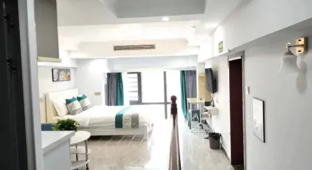 Семейный люкс Deluxe с 2 комнатами Chongqing Jirui Light Luxury Apartment (Shangwan Road Subway Station Creative Park)