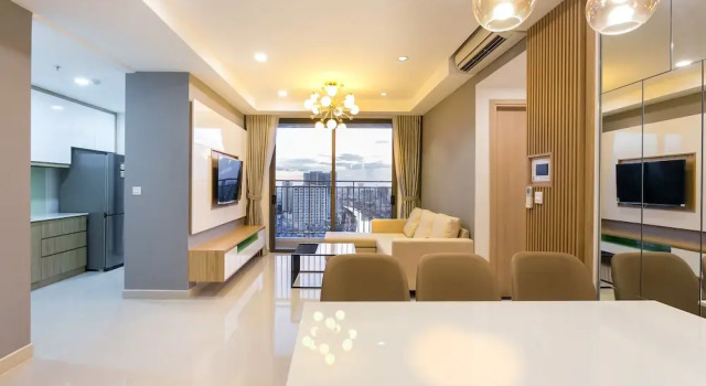 Апартаменты Comfort с 3 комнатами с балконом River Gate Apartment Saigon HCMC