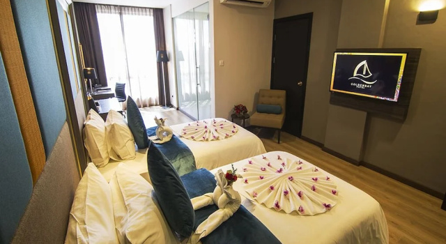Двухместный номер Deluxe с балконом и с видом на море Goldenbay Hotel