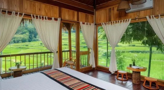 Двухместный полулюкс с красивым видом из окна Puluong Luna Resort