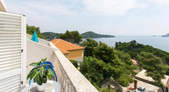 Апартаменты Comfort c 1 комнатой с балконом и с видом на море Apartments Laura - Mljet