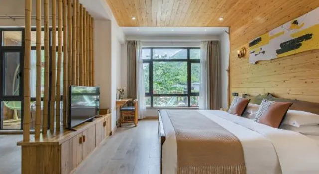 Двухместный люкс с видом на горы Anji Qingshi Shang · Cave Hot Spring Homestay